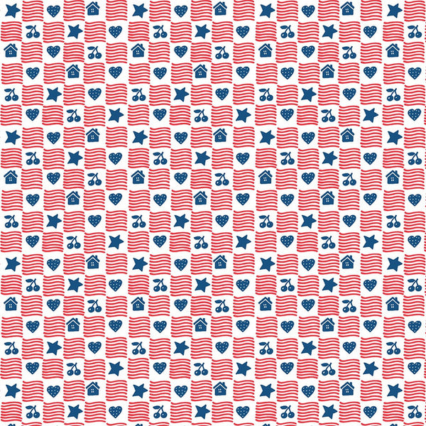 Free Spirit Happy Birthday America PWMY026 Red Simple American Home By The Yard