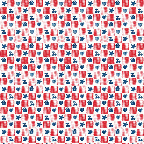 Free Spirit Happy Birthday America PWMY026 Red Simple American Home By The Yard