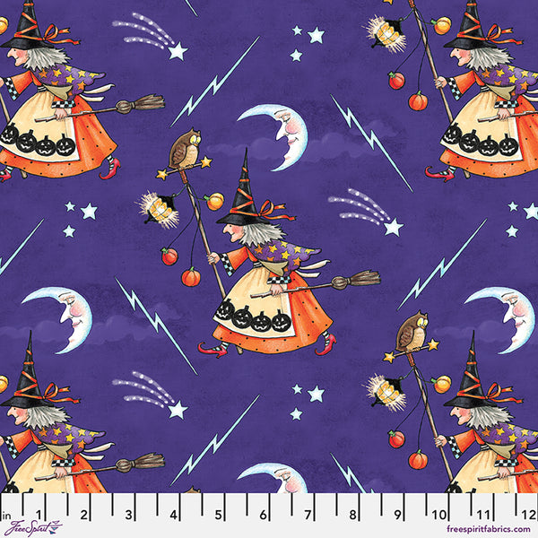Free Spirit Moonlit Mischief PWMY052 Purple Witch's Nightly Walk By The Yard