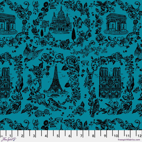 Free Spirit A Spring In Paris PWNL043 Azul Sightseeing By The Yard