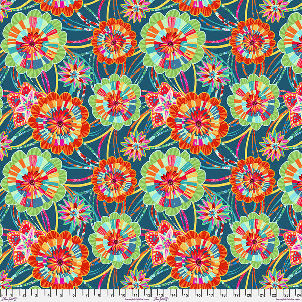 Free Spirit Festival PWOB116 Blue Rosettes By The Yard