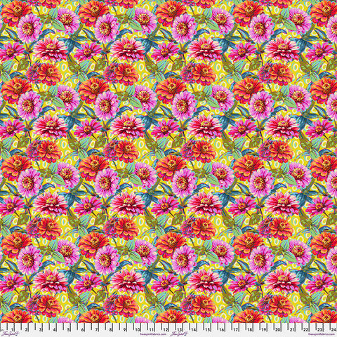 Free Spirit Festival PWOB121 Green SM Zinnias By The Yard