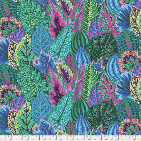 Free Spirit Kaffe Fassett PWPJ030 Turquoise Coleus By The Yard