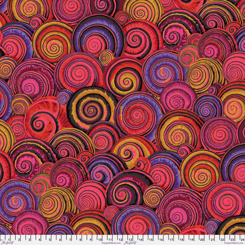 Free Spirit Kaffe Fassett PWPJ073 Red Spiral Shell By The Yard