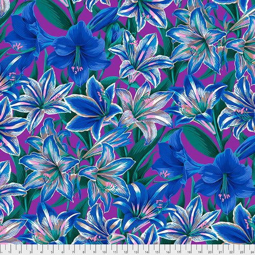 Free Spirit Kaffe Fassett Collective PWPJ104 Blue Amaryllis By The Yard