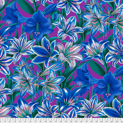 Free Spirit Kaffe Fassett Collective PWPJ104 Blue Amaryllis By The Yard