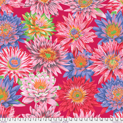 Free Spirit Kaffe Fassett PWPJ119 Red Tropical Water Lilies By The Yard
