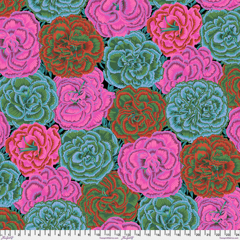 Free Spirit Kaffe Fassett Collective PWPJ133 Dark Picotee Carnations By The Yard