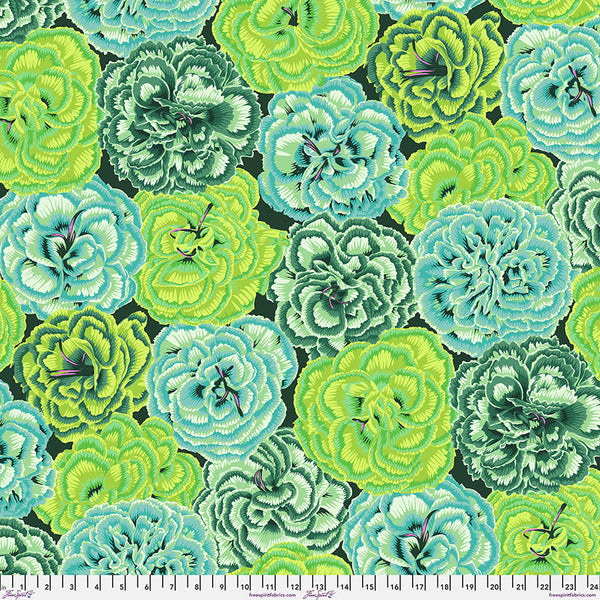 Free Spirit Kaffe Fassett Collective PWPJ133 Green Picotee Carnations By The Yard