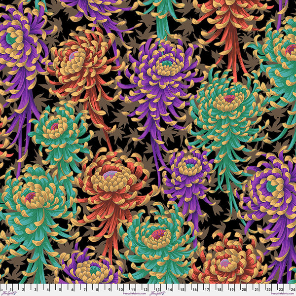 Free Spirit Kaffe Fassett Collective PWPJ135 Dark Spider Mums By The Yard