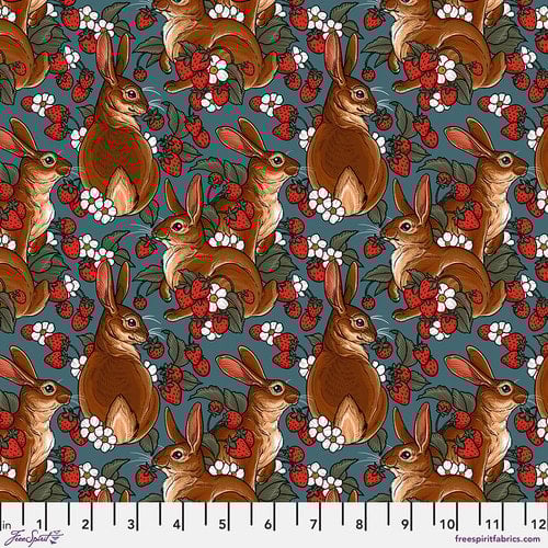 Free Spirit PWRH109 Turquoise Rabbits By The Yard