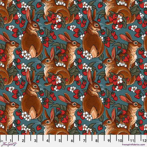 Free Spirit PWRH109 Turquoise Rabbits By The Yard