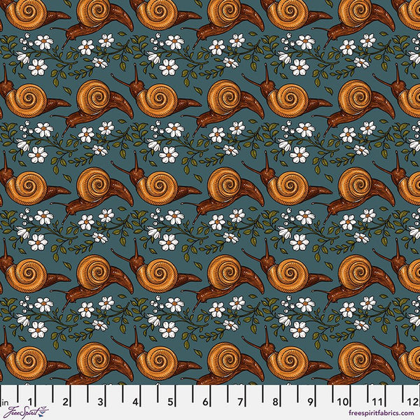 Free Spirit PWRH110 Turquoise Snail Stripe By The Yard