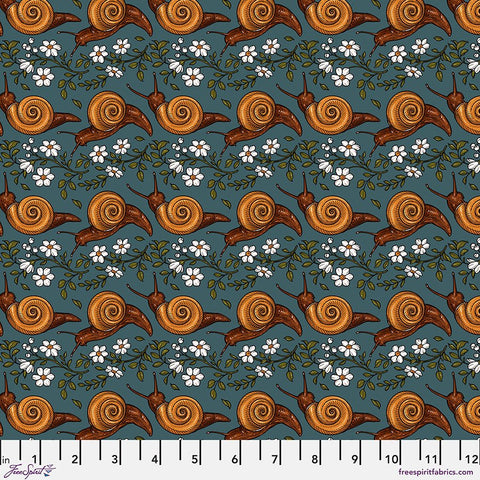 Free Spirit PWRH110 Turquoise Snail Stripe By The Yard