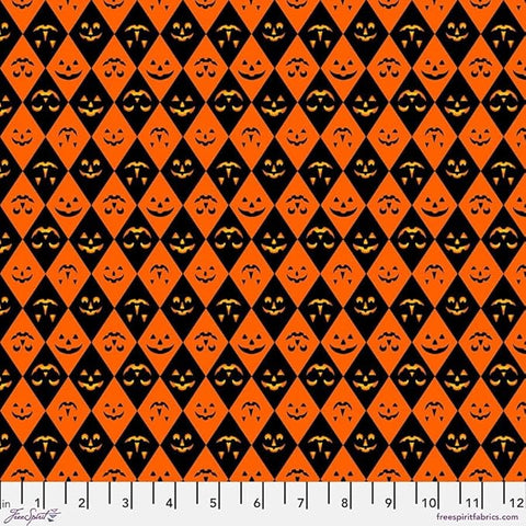 Free Spirit PWRH116 Orange Jack of Diamonds By The Yard