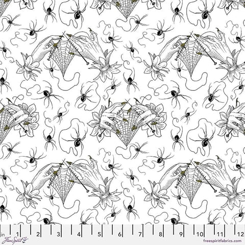 Free Spirit PWRH119 White Cobwebs Lace By The Yard