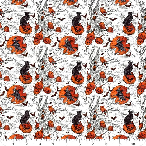 Free Spirit PWRH126 White Small Haunted Toile By The Yard