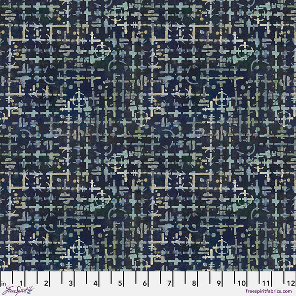 Free Spirit On Your Mark PWSE043 Indigo Maze By The Yard