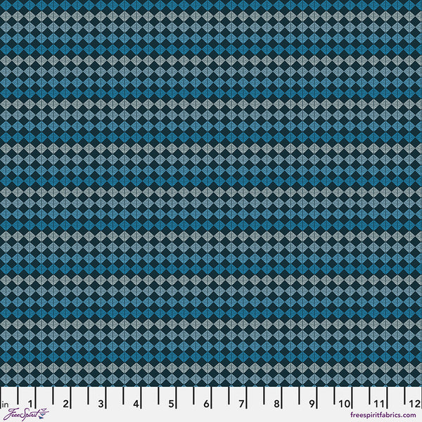 Free Spirit Primitive Cloth PWSK094 Blue Wave By The Yard