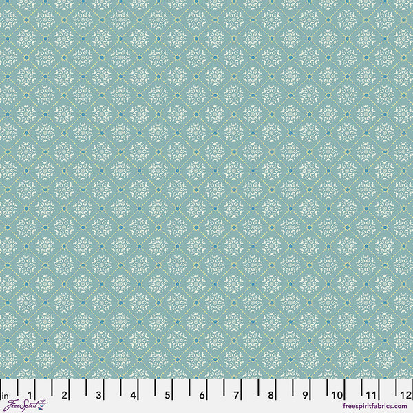 Free Spirit Primitive Cloth PWSK098 Mint Tile Scape By The Yard