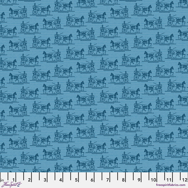 Free Spirit Primitive Cloth PWSK099 Blue Brave By The Yard