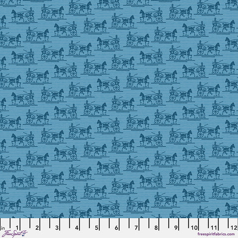 Free Spirit Primitive Cloth PWSK099 Blue Brave By The Yard