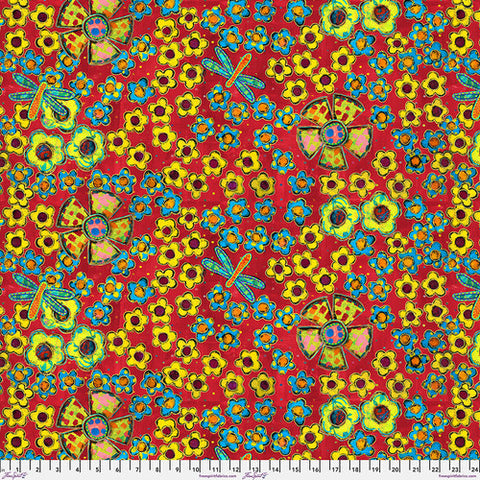 Free Spirit Dragonfly Dance PWSP113 Multi Flower Field By The Yard