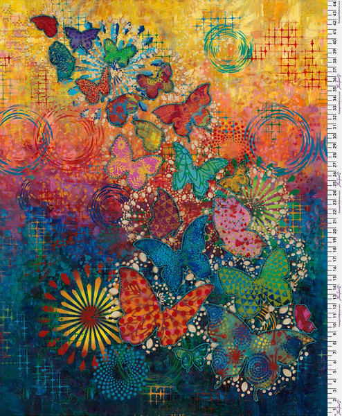 Free Spirit Wings Of Wonder PWSP116 Panel Butterfly 36" PANEL By The PANEL (Not Strictly By The Yard)