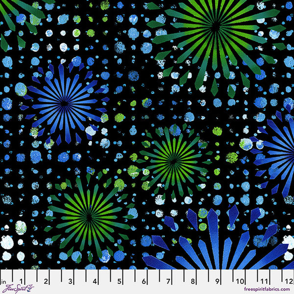 Free Spirit Radiant Grove PWSP123 Black Midnight Bloom By The Yard