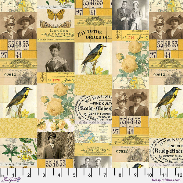 Free Spirit Palette PWTH240 Yellow Collage By The Yard