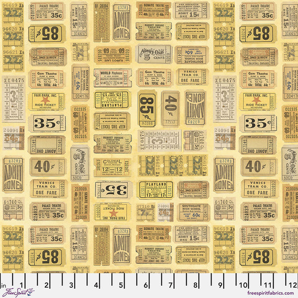 Free Spirit Palette PWTH242 Yellow Tickets By The Yard