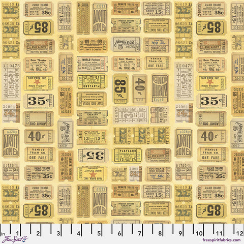 Free Spirit Palette PWTH242 Yellow Tickets By The Yard