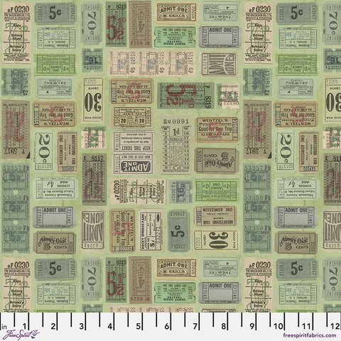 Free Spirit Palette PWTH262 Green Tickets By The Yard