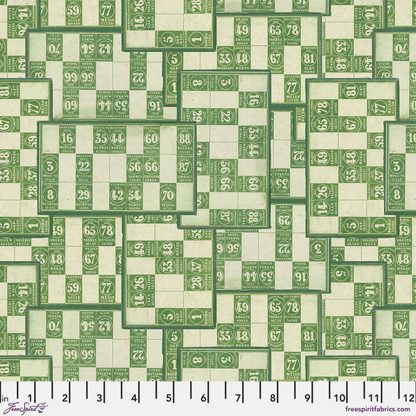 Free Spirit Palette PWTH266 Green Numbers By The Yard