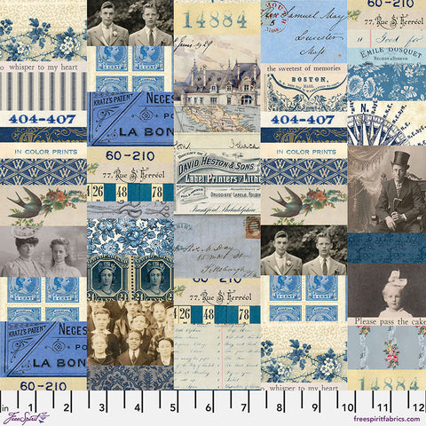 Free Spirit Palette PWTH290 Indigo Collage By The Yard