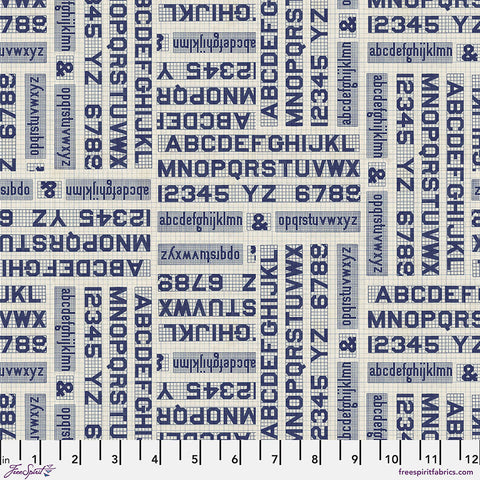 Free Spirit Palette PWTH295 Indigo Typography By The Yard