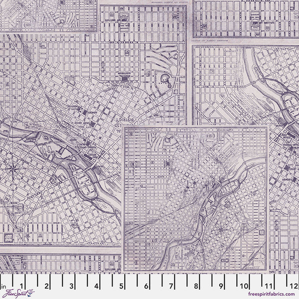 Free Spirit Palette PWTH303 Purple Map By The Yard