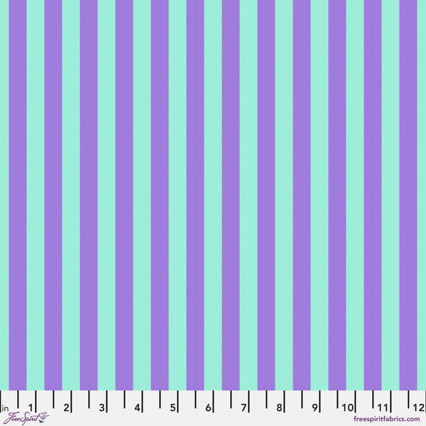 Free Spirit Tula's True Colors PWTP069 Petunia Tent Stripe PRE-CUT HALF YARDS