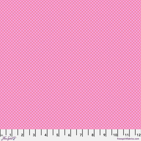 Free Spirit Tula's True Colors PWTP255 Bubblegum On The Grid By The Yard