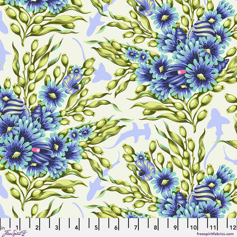 Free Spirit Floral Reef PWTP267 Marine Shadow Sharks By The Yard