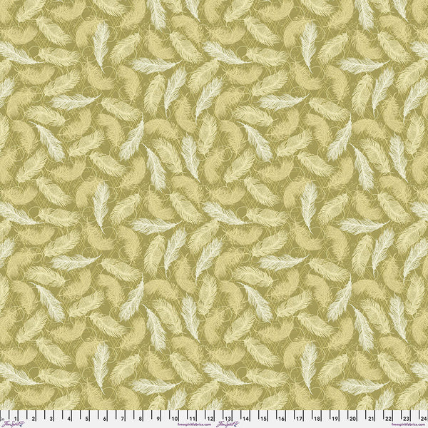 Free Spirit PWVW047 Gold Small Feathers By The Yard