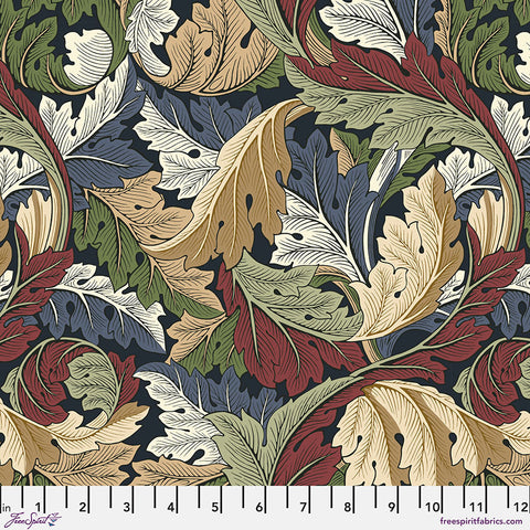 Free Spirit Oxford Holiday PWWM127 Ink Medium Acanthus By The Yard