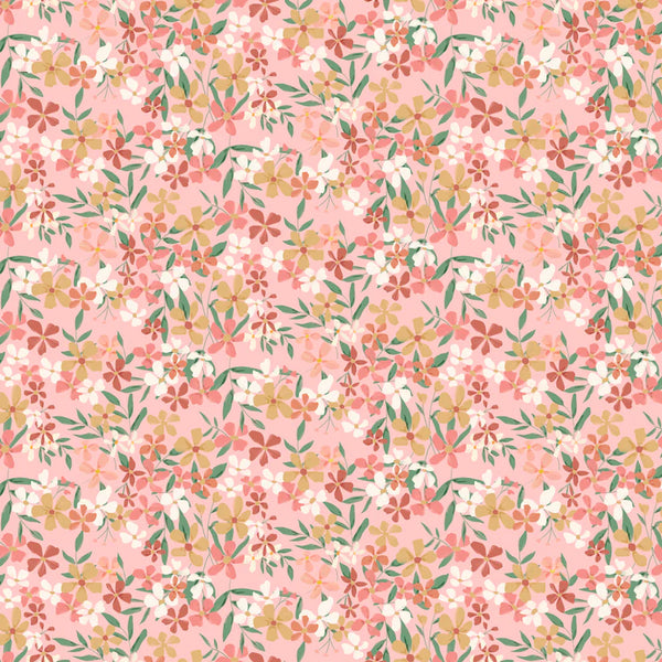 Poppie Cotton Painted Blossoms PB24651 Painted Blossoms Pink By The Yard