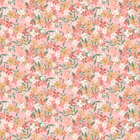 Poppie Cotton Painted Blossoms PB24651 Painted Blossoms Pink By The Yard