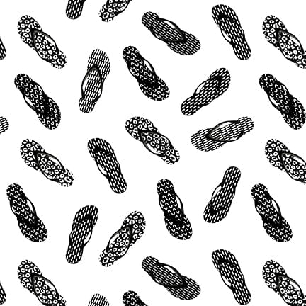 Blank Quilting Paradox II 3574 01 White Flip Flops By The Yard