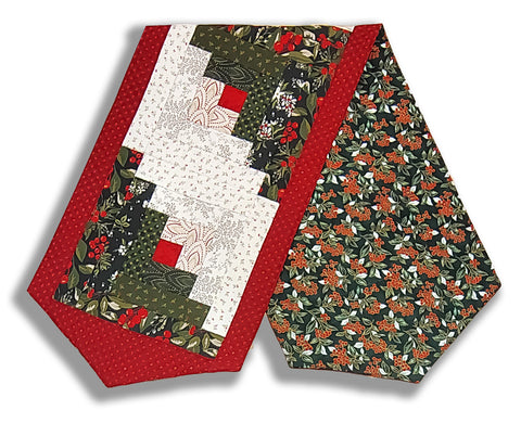 Fully FINISHED Log Cabin Table Runner - Pine Valley