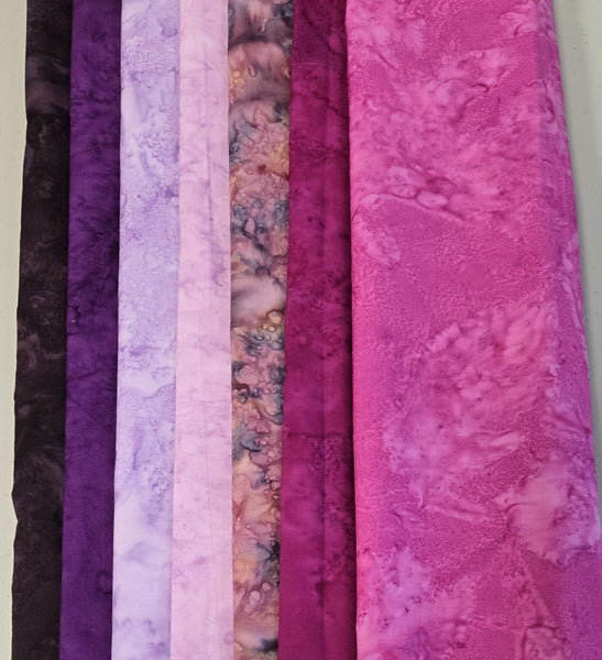 Matt's Mystery Bundles - 5.4 yards - Pink Batiks Remnants