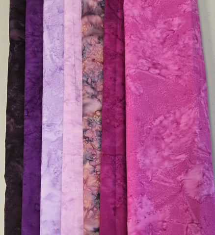 Matt's Mystery Bundles - 5.4 yards - Pink Batiks Remnants