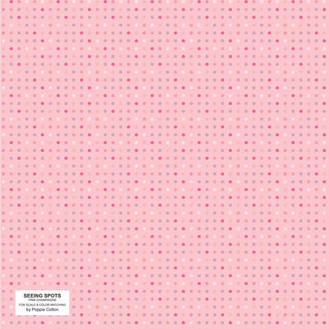 Poppie Cotton Seeing Spots SS24193 Pink Champagne Light Pink By The Yard
