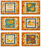 Benartex Panel Placemat Kit (Makes 6) - Gather Together - WORDS OF AUTUMN